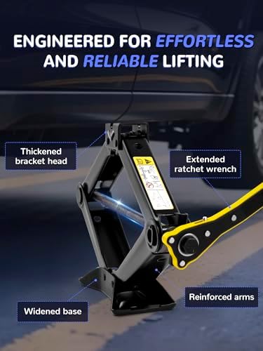 Spare Tire Jack Tool Kit w/ Labor-Saving Ratchet Wrench - Image 4