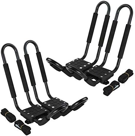 Kayak Carrier Rack Set Heavy Duty J Shape Canoe Boat Surf Ski Roof Top Mount - Image 5
