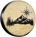 Nature Mountain Compass Spare Tire Cover by TZBVTAU