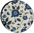 Camper Spare Tire Cover 14inch Blue and Green Flowers Protectors Weatherproof by HighonHi