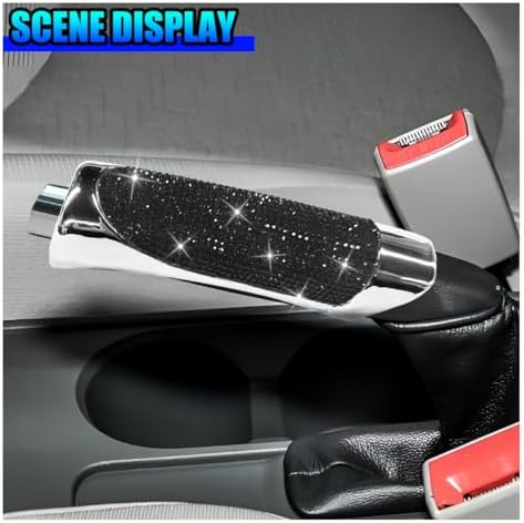 Bling Car Handbrake Cover, ABS Rhinestone Automotive Brake Levers Anti-Scratch - Image 3