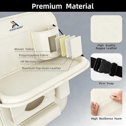 Universal Premium Leather Foldable Car Backseat Organizer - Image 4