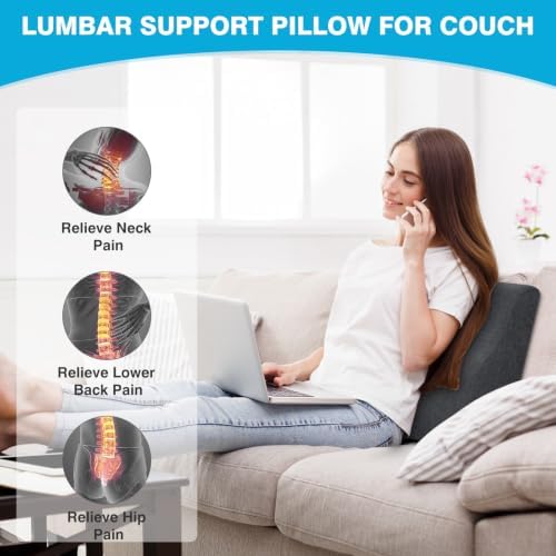 Back Support Pillow for Recliner Dual Layer Lumbar Support Pillow - Image 4