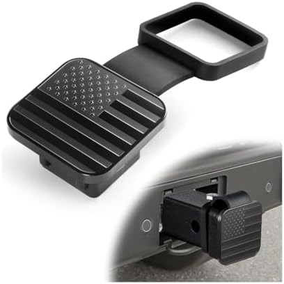 2" Trailer Hitch Cover, USA Flag Tow Receiver Tube Plug Cap by Guilcam
