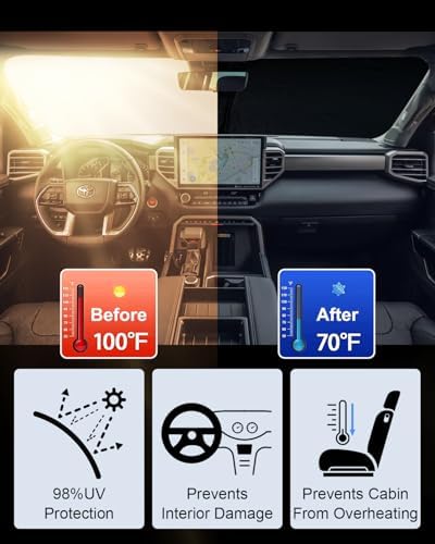 Foldable Front Windshield Sun Shade fit - Image 2