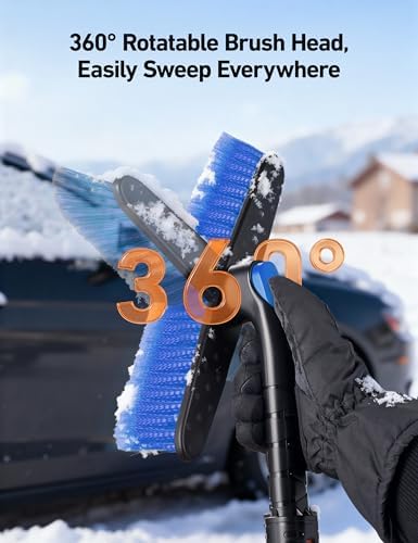AstroAI 46" Extendable 2-in-1 Snow Brush & Ice Scrapers - Image 4