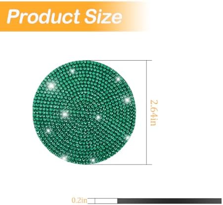 Osilly 2PCS 2.75 Inch Rhinestone Cup Holder Coasters - Image 2