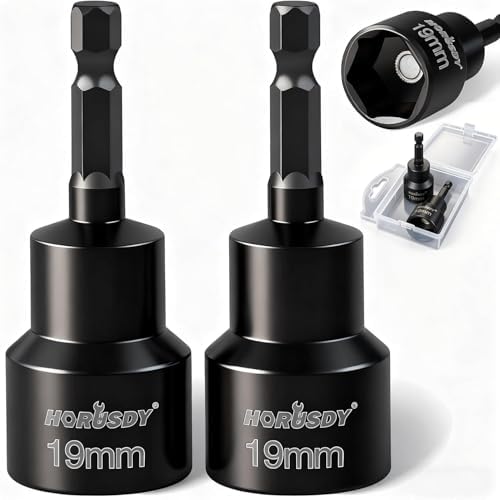 HORUSDY 2-Pieces RV Leveling Scissor Jack Socket Drill Adapter, 1/4 Inch Hex by HORUSDY