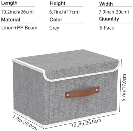 Yawinhe Collapsible Storage Boxes, 10.2x7.9x6.7in - Image 5