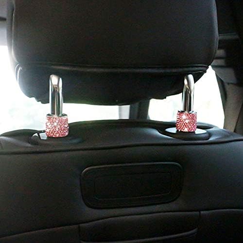 2PCS Car Headrest Collars Decor Rings Bling Bling Interior Decoration Head Rest - Image 3