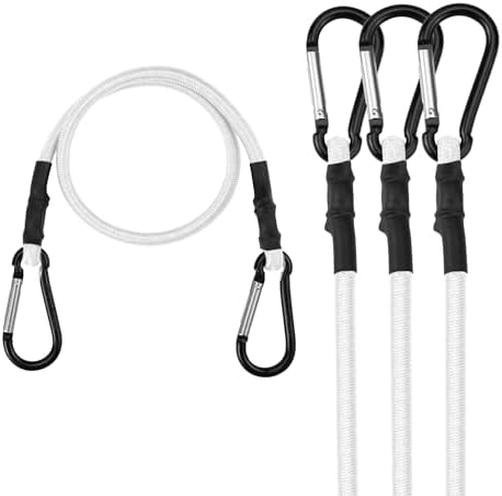 WORKPRO 24" Bungee Cords with Hooks, 4 Pack Heavy Duty Outdoor Bungee Strap by WORKPRO