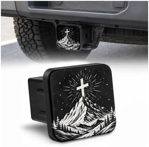 Hitch Cover Receiver Tube Hitch Plug Christian Cross, Tool-Free Install Tow by Unknown