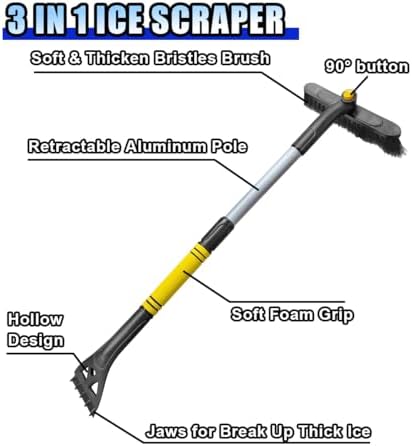 KITUREK 31.5" Detachable Snow Brush and Ice Scraper - Image 4