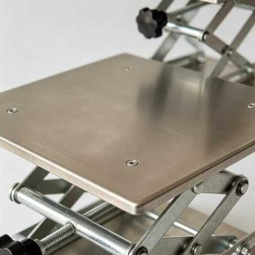 6"x6" Stainless Steel Lab Jack Mini Scissor Lift 22lbs Load Capacity - Image 6