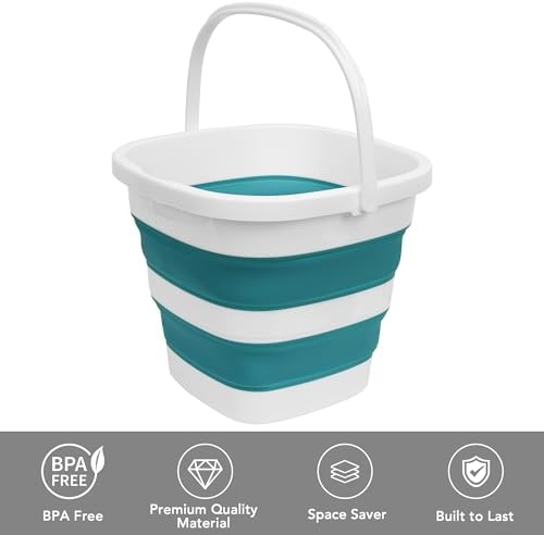 Collapsible Bucket, 2.6 Gallon 10L Mop Bucket - Image 3