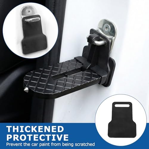 2PCS Car Door Step with 1PC Latch Protector, Foldable Aluminum Alloy - Image 3