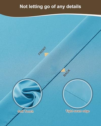Outdoor Curtains for Patio Waterproof Rod Pocket 4 Pcs 54x84 Inch Teal - Image 5