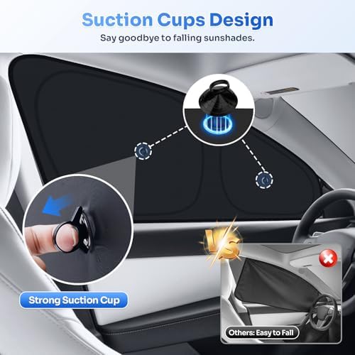 Canvcle Upgraded Window Shades for 2016-2021 Tesla Model X Accessories - Image 3
