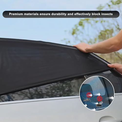 2 PCS Car Window Shades, Double-Layer Automotive Front Side Window Sunshade - Image 3