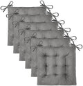 OVOV 6 Pack Chair Cushions for Dining Chairs 15.5"x15.5" Light Grey by OVOV