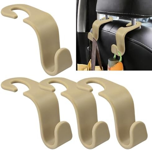 4PCS Car Seat Headrest Hooks, Car Purse Hook, Seat Back Organizer Storage by Unknown