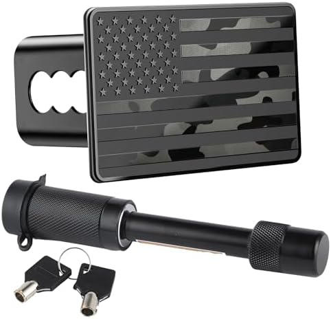 SINGARO Heavy American Flag Metal Trailer Hitch Cover by SINGARO