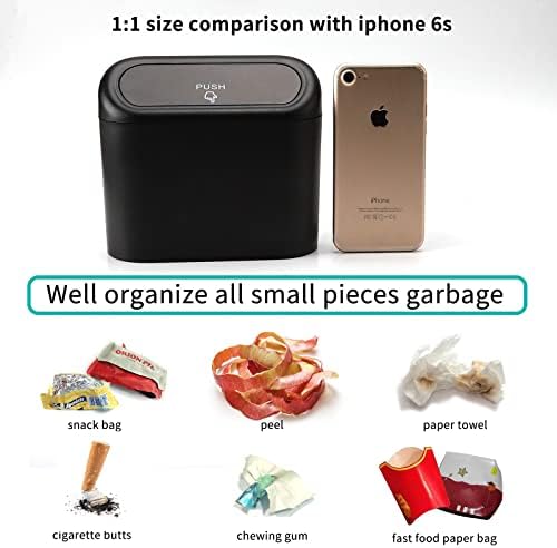 Accmor Car Trash Can with Lid, Leakproof Vehicle Garbage Organizer Holder Bin - Image 5