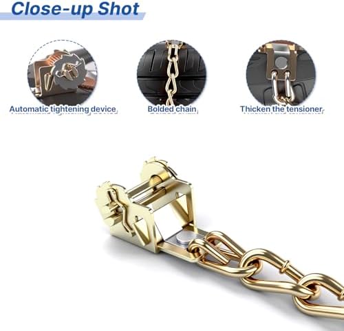 Snow Chains, 225-295mm Universal Tire Chains - Image 2