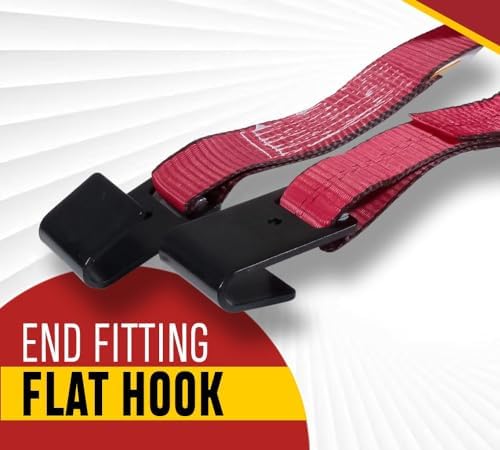 Mytee Products 2" x 30' Ratchet Straps w/Flat Hook, WLL 3, 333 Trailer Tie Down - Image 3
