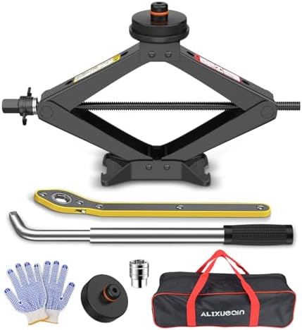 Car Jack Kit 2.5 Ton Scissor Jack by ALIXUEQINPortableToolAssistant