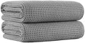 MICROFI New Microfiber Waffle Bath Towels, 2 Pieces, Fast Drying, Lint Free 430 by Unknown