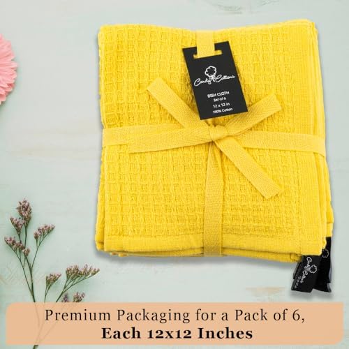DishCloths Kitchen|Waffle Terry Check Weave Hand Towels|Cotton 12x12" Reusable - Image 4