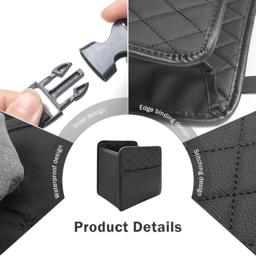 Car Back Seat Organizer PU Leather Hanging Storage Bag - Image 2
