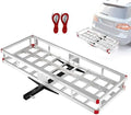 Goplus Hitch Cargo Carrier, Aluminum Hitch Mount Cargo Basket by Goplus