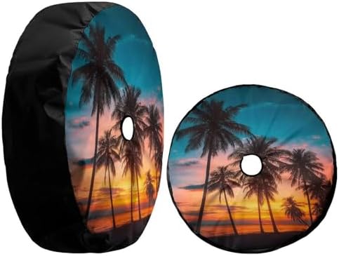 KiuLoam Coconut Palm Trees Beach Sunset Spare Tire Cover - Image 6
