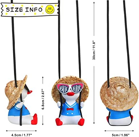 Cool Swinging Duck Car Hanging Ornament Cute Car Decor - Image 2