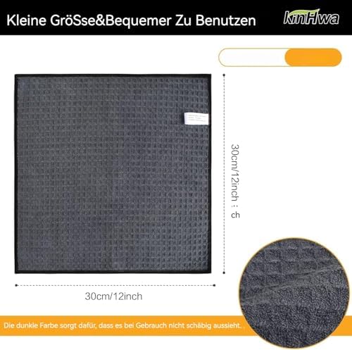KinHwa Waffle Microfiber Dish Cloths Kitchen Towels - Image 3