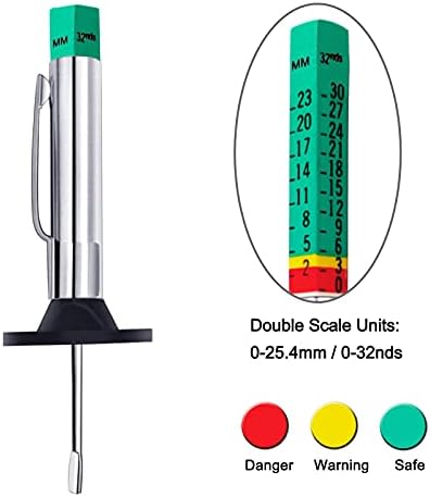 GODESON Tire Tread Depth Gauge, Two-Sided Smart Color Coded Tire Tread Depth - Image 3
