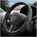 14.5-15 Inch Leather Steering Wheel Cover, Non Slip by HAMOJUF
