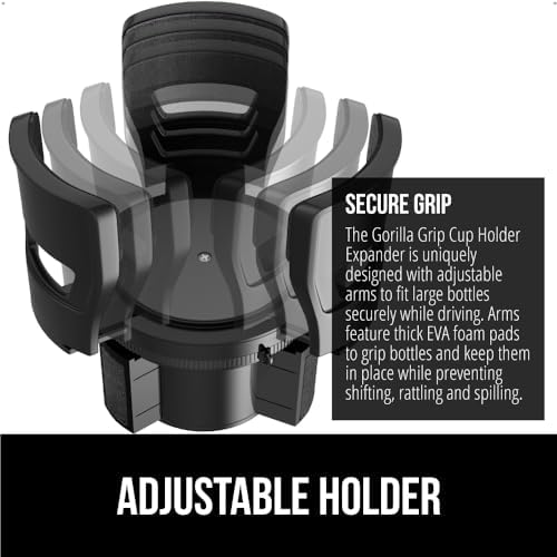 GORILLA GRIP Patent Pending Adjustable Car Cup Holder Expander - Image 3