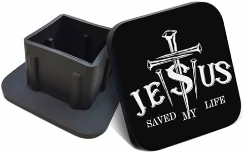 Swono Tow Hitch Cover He Saved My Life 2 inch Rubber Practical Tow Receiver by Swono