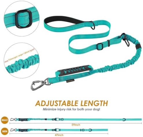 AUBELL Tactical Dog Leash Heavy Duty, 4-6ft No Pull Bungee Leash - Image 6