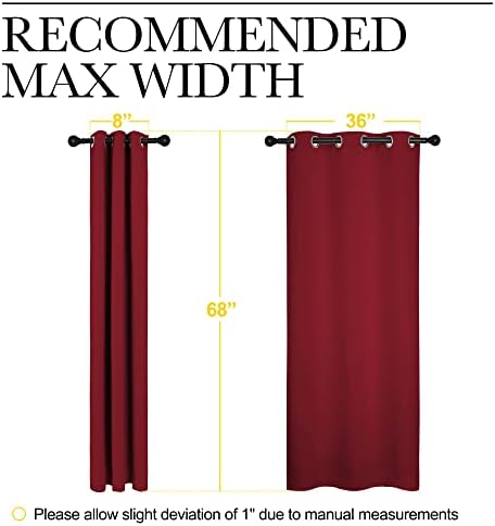 NICETOWN Burgundy Red Blackout Curtains - Image 7