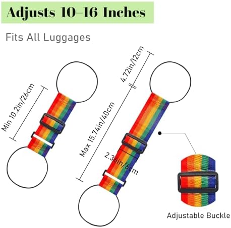 2 Pack Multi Use Strong Adjustable Luggage Connector Straps - Image 2