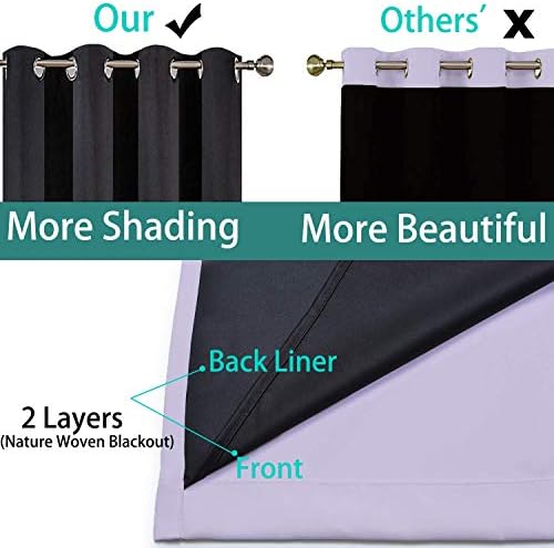 Yakamok Lilac 100% Blackout Curtains 45 Inches Long - Image 5