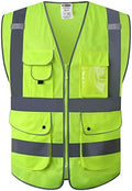 JKSafety Safety Vest for Men Women Reflective Hi Vis JK159 Yellow 5XL by JKSafety
