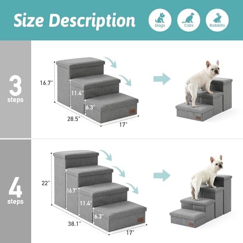 COZY KISS Dog Stairs with Storage - Image 3