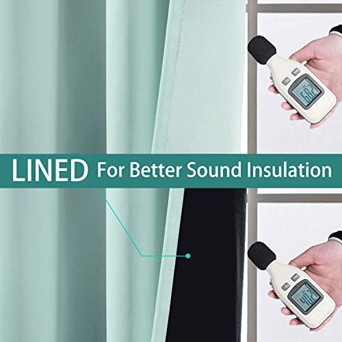 Yakamok Aqua 100% Blackout Curtains 90 Inches Long - Image 4