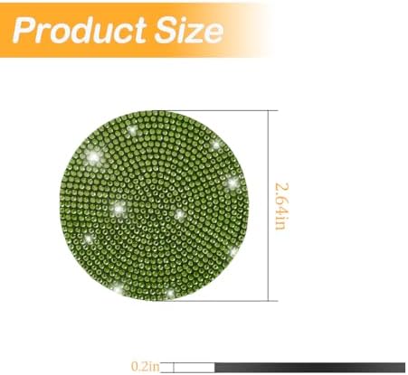 Osilly 2PCS 2.75 Inch Rhinestone Cup Holder Coasters - Image 2