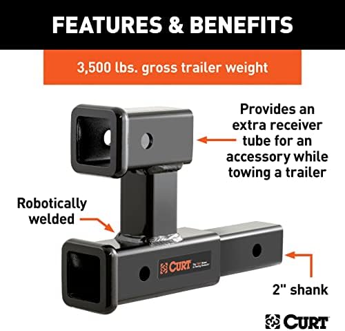 CURT 45792 Dual Receiver Hitch Extension, 500 lbs. - Image 3
